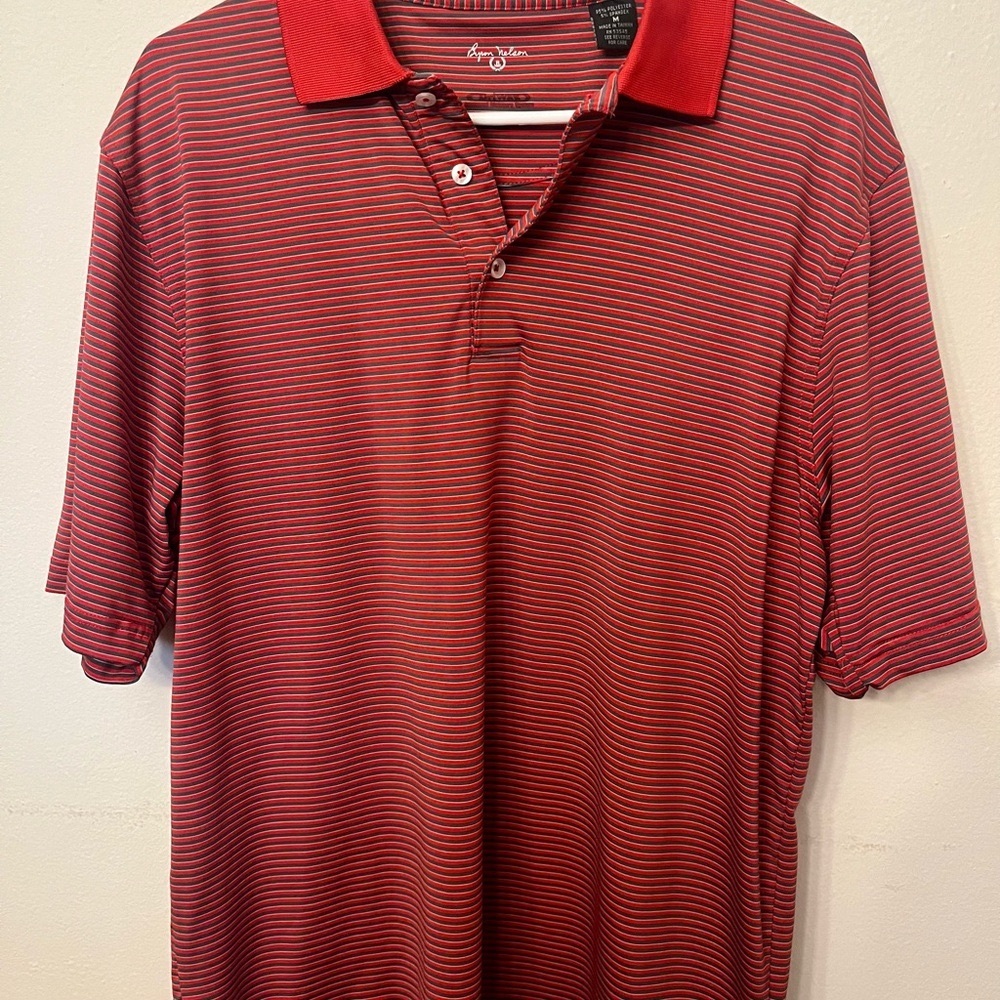BYRON NELSON GOLF POLO RED SHIRT MENS